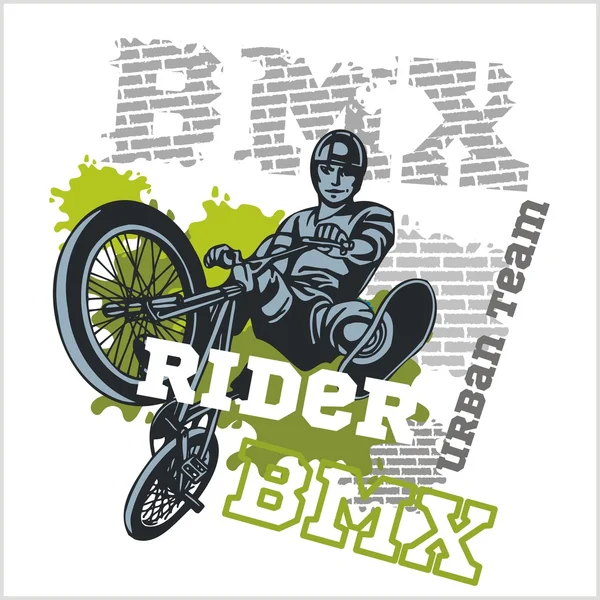 BMX rider - urban team. Vector design.