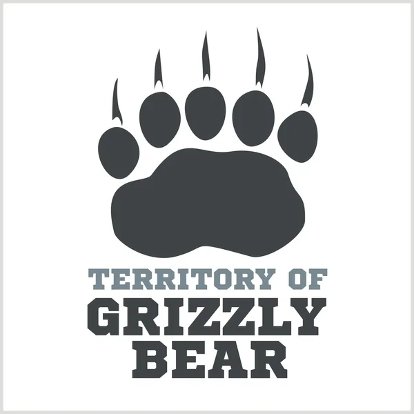Footprint grizzly bear - vector illustration Royalty Free Stock Vectors