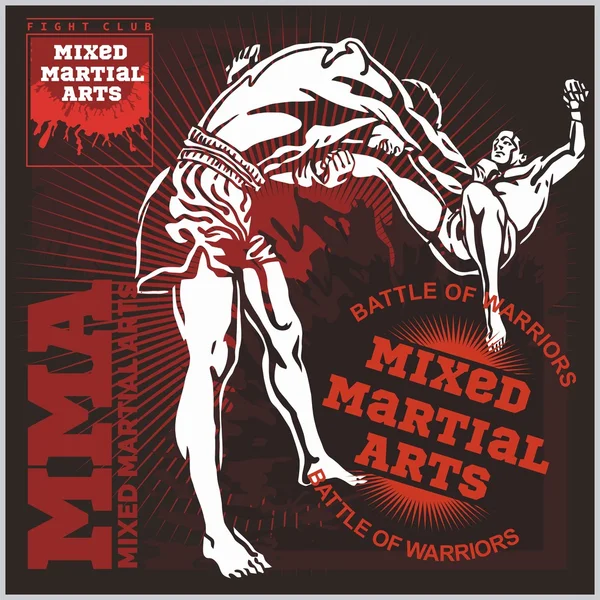 MMA Labels -  Vector Mixed Martial Arts Design.