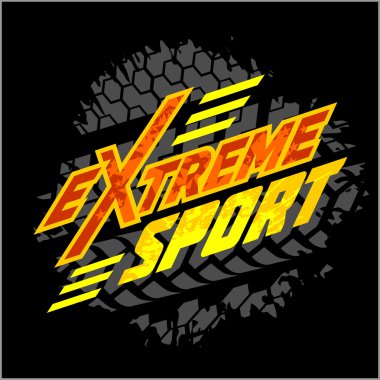 Vector eXtreme sport - moto emblem.