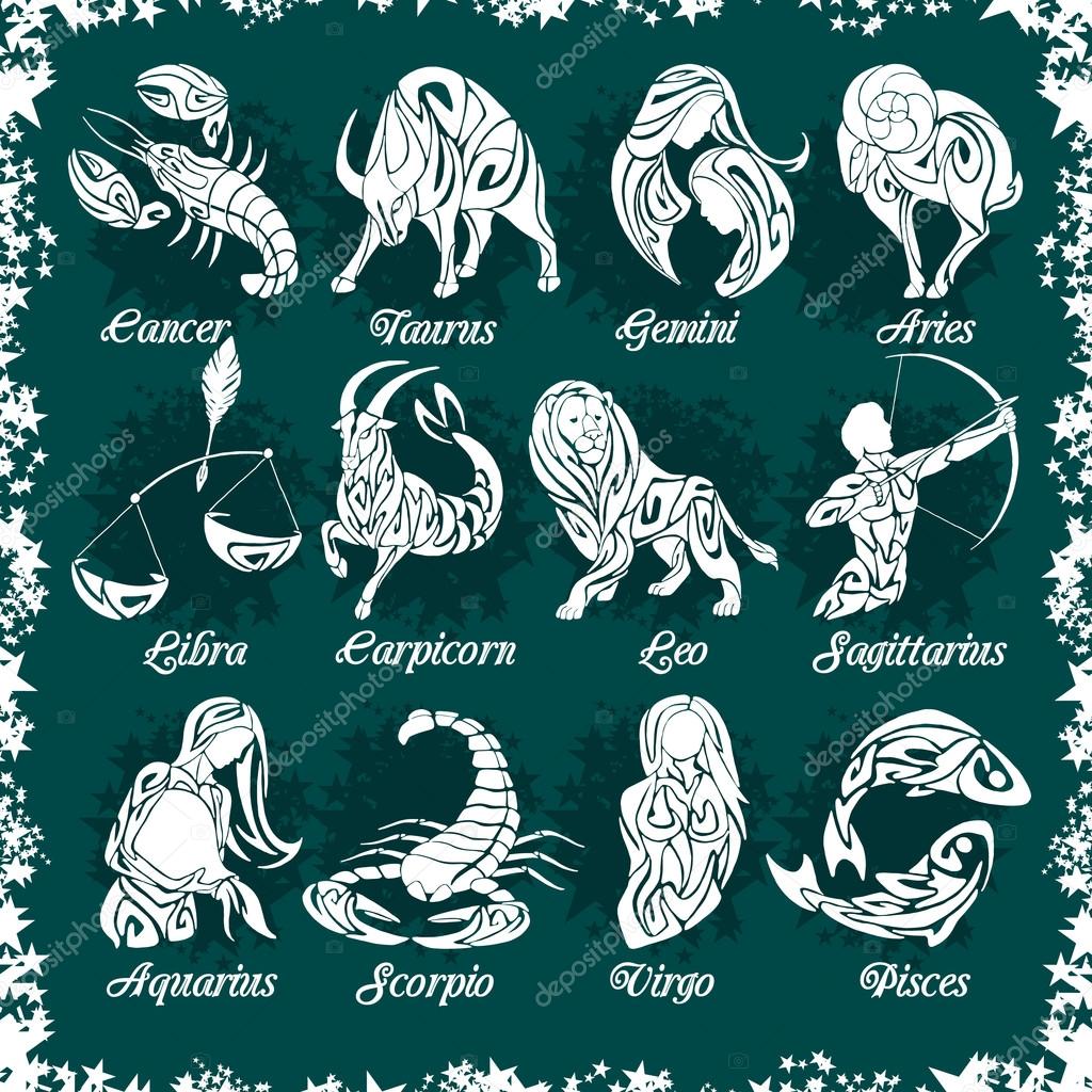 Astrological signs clip art | Zodiac signs and icons. Vector ...