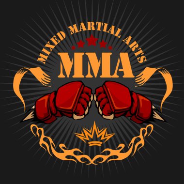MMA mixed martial arts emblem badges