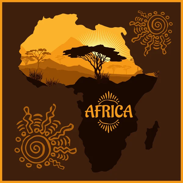 Africa - vector poster.