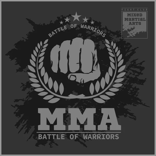 Fight club MMA Mixed martial arts — Stock Illustration Fight club MMA Mixed martial arts Stock Illustration