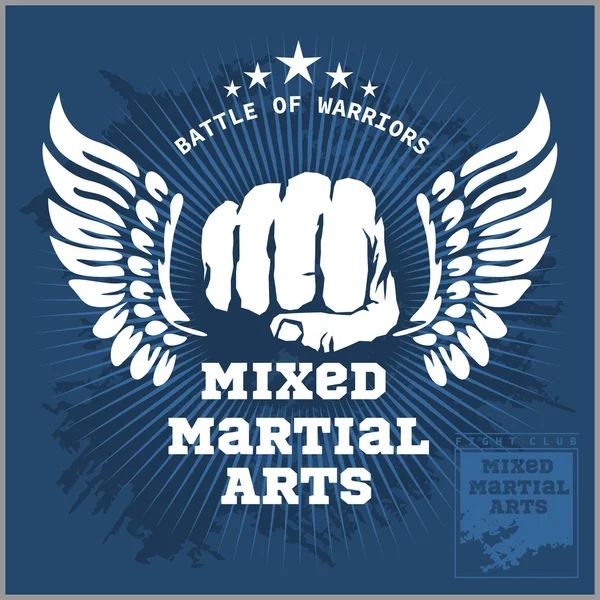 Fight club MMA Mixed martial arts — Stock Illustration Fight club MMA Mixed martial arts Stock Illustration