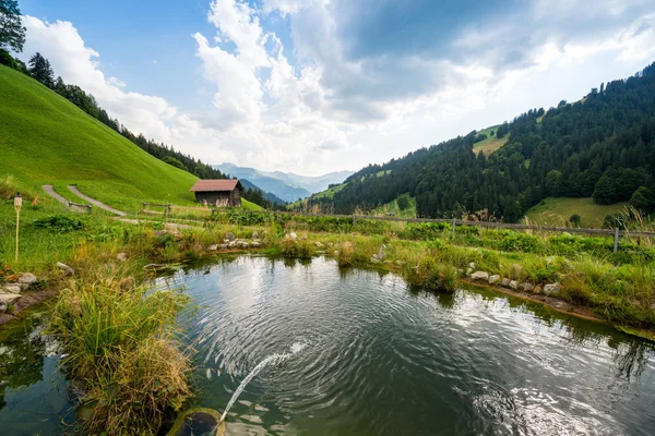 Point de détente pittoresque pour se détendre dans les Alpes — Photo