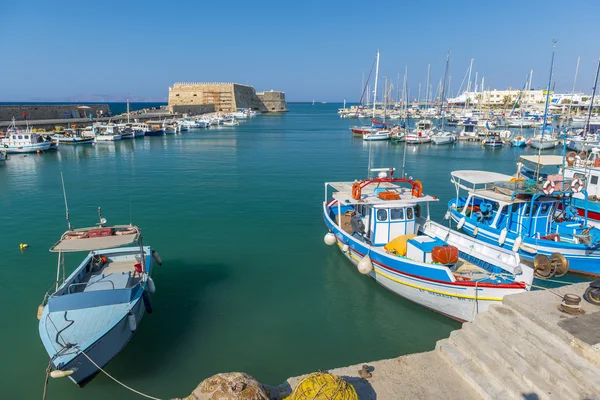 Fishing Boats in Heraklion, Crete, Greece — Stock Photo, Image