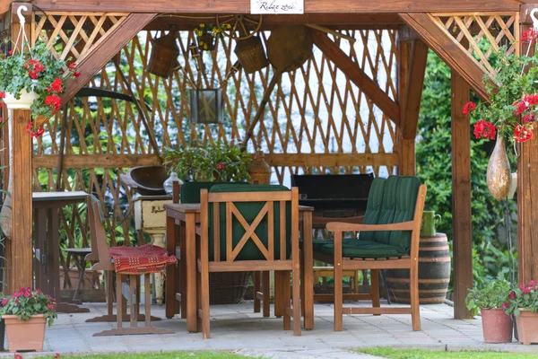 Relax Zone With Backyard Terrace — Stock Photo, Image