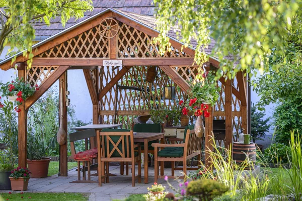 Relax Zone With Backyard Terrace — Stock Photo, Image