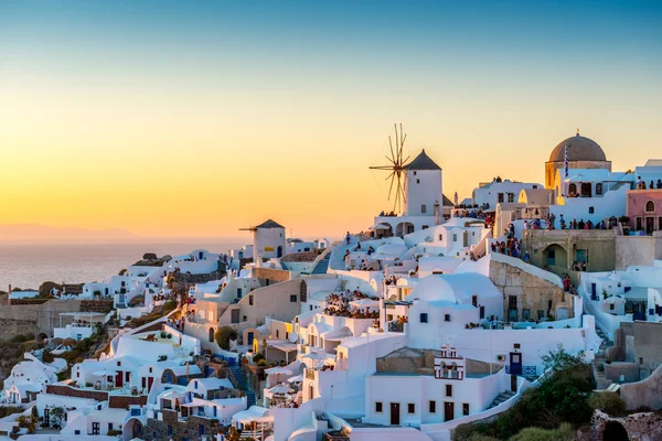 Oia al tramonto — Foto Stock