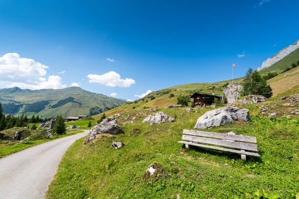 Pięknej górskiej w lecie w Alpach, Szwajcaria — Zdjęcie stockowe