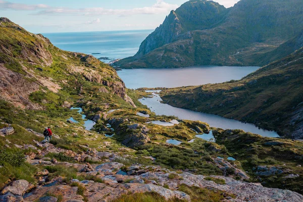 Schöne Aussicht Auf Berge Und Meer Auf Dem Weg Zur — Stockfoto