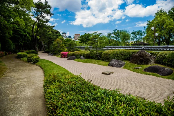 Sandälven Den Japanska Trädgården Ohori Fukuoka Japan — Stockfoto