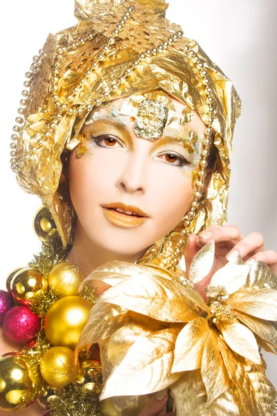 Golden girl. — Stock Photo, Image