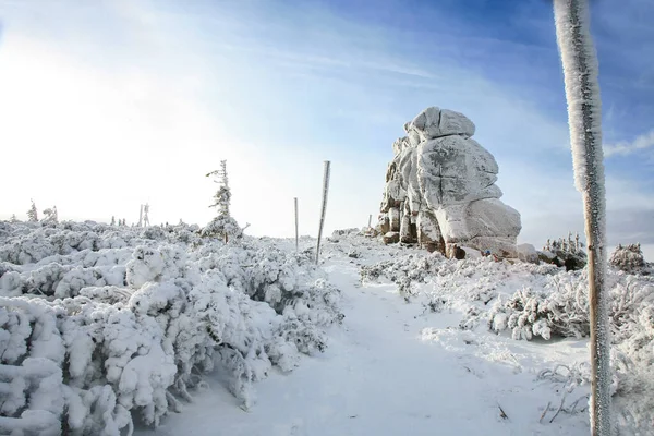 Riesengebirge Riesengebirge Mit Dem Gipfel Slonecznik Berühmte Gebirgsjäger Polen Und — Stockfoto