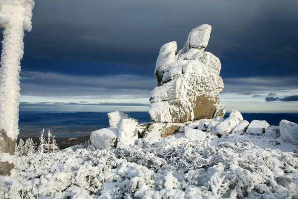 Montagnes Géantes Montagnes Karkonosze Avec Sommet Slonecznik Ranger Montagne Célèbre — Photo