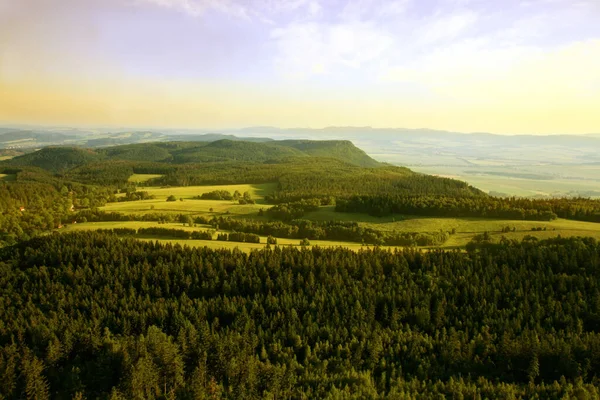 Blick Vom Großen Szczeliniec Szczeliniec Wielki Höchster Gipfel Des Stolowe — Stockfoto
