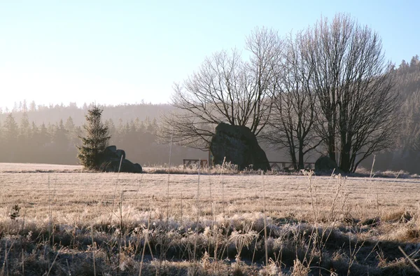 Montañas de la Mesa en Polonia en invierno — Foto de Stock