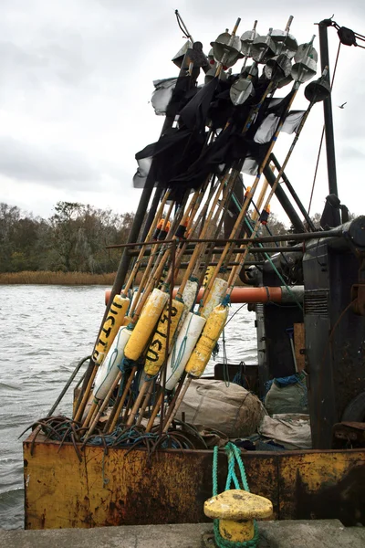 Fishing equipment net and makers — Stock Photo, Image