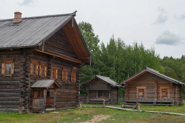 나무 북부 러시아 건축 — 스톡 사진