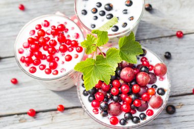 Bahar bahçe kokteyller kuş üzümü meyve