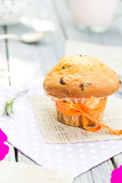 Zomer tuin muffins fruit cocktail — Stockfoto