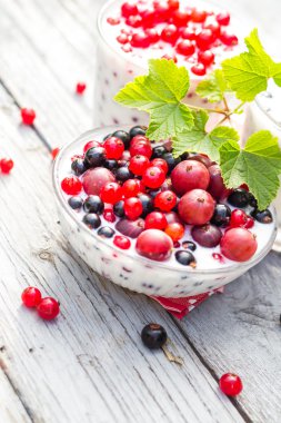 Bahar bahçe kokteyller kuş üzümü meyve