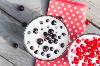 Kokteyl kırmızı meyve Siyah frenk üzümü tablo Bahçe