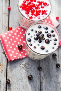 Kokteyl kırmızı meyve Siyah frenk üzümü tablo Bahçe