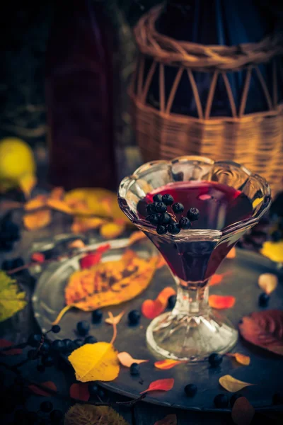 Cam tentür chokeberry sonbahar vintage şekillendirme — Stok fotoğraf
