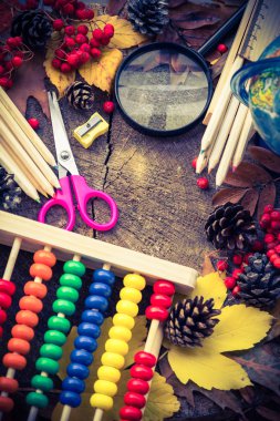 Okula dönüş sonbahar hediyeler okul malzemeleri