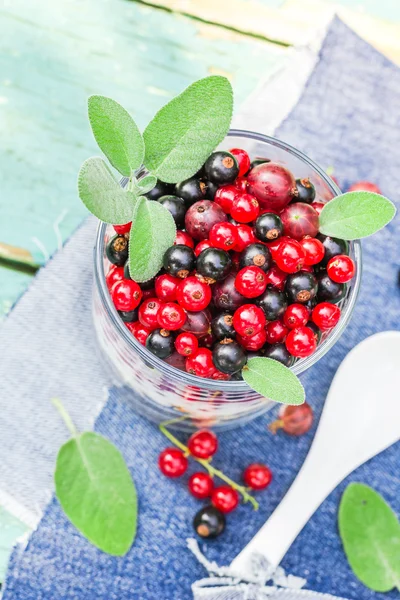 영양가 있는 아침 식사 muesli 신선한 과일 — 스톡 사진