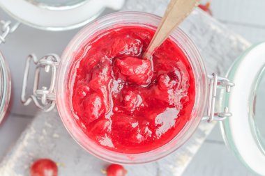 kavanoz bektaşi üzümü reçeli ahşap tablo