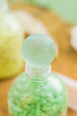 closeup şişe tuz Yüzme