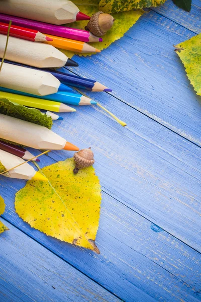 Vintage achtergrond concept herfst terug school — Stockfoto