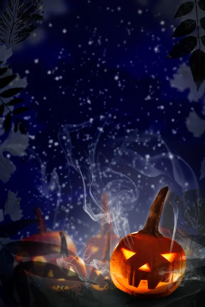 Halloween projekt sütőtök éjszakai csillagos eget — Stock Fotó