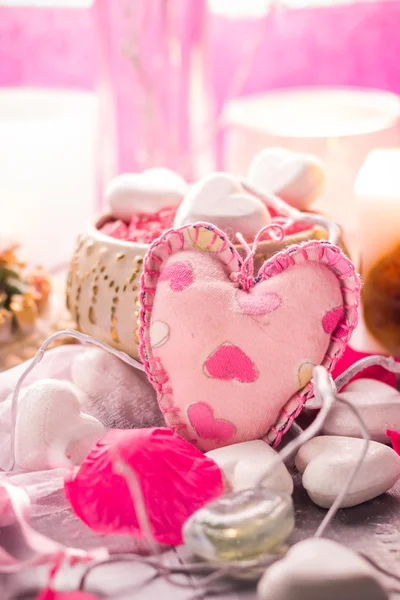 Wellness Zusammensetzung Valentinstag Herz Liebe Körper Gesundheit — Stockfoto