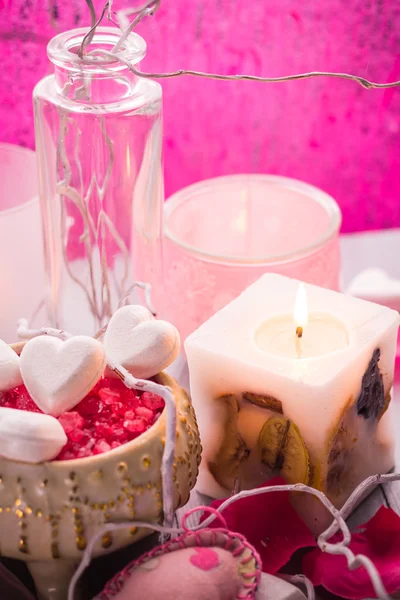 Spa samenstelling Valentines Day hart love lichaamsgezondheid — Stockfoto