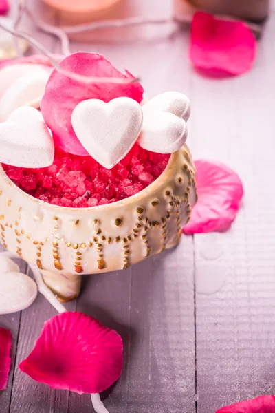 Spa samenstelling Valentines Day hart love lichaamsgezondheid — Stockfoto