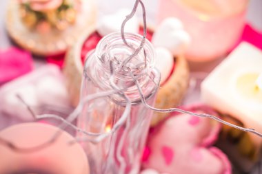 Spa kompozisyon Sevgililer günü kalp seviyorum vücut sağlığı