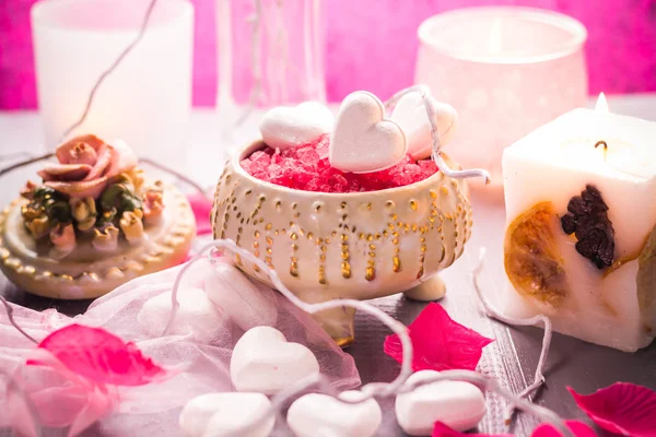 Spa samenstelling Valentines Day hart love lichaamsgezondheid — Stockfoto