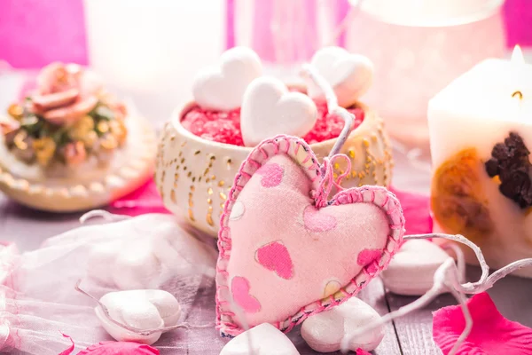 Kompozycja Spa Walentynki serce miłość zdrowie ciała — Zdjęcie stockowe