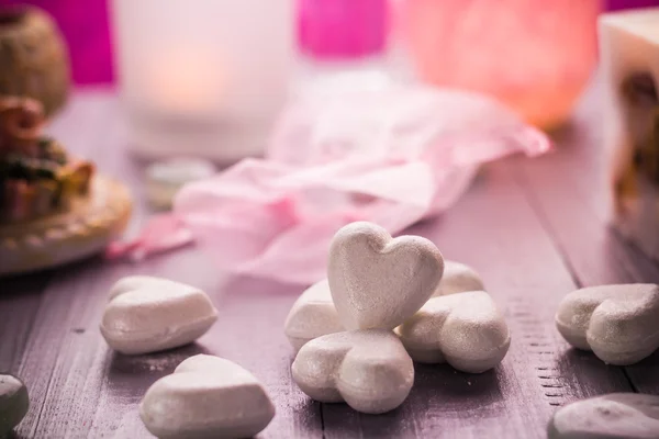 Composición del spa Día de San Valentín amor corazón salud corporal —  Fotos de Stock
