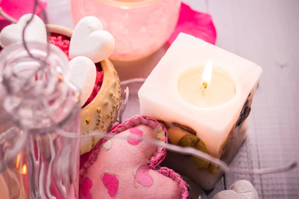 Spa összetétele Valentin nap szív love test egészségét — Stock Fotó