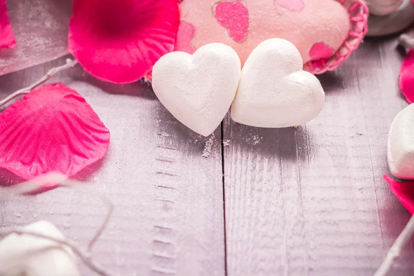 Wellness Zusammensetzung Valentinstag Herz Liebe Körper Gesundheit — Stockfoto