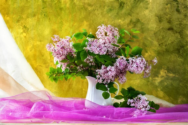 Still Life bouquet lilacs flowers bloom — Stock Photo, Image