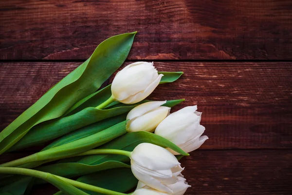 Kunst abstrakt Hintergrund Frühling Tulpen Holz Design — Stockfoto