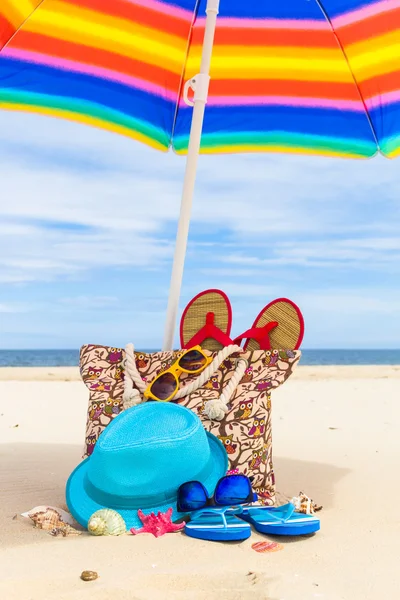 Basic set sunbathers sea views — Stock Photo, Image