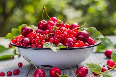 taze meyve ahşap masa ayarla
