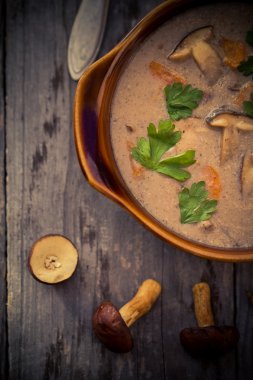 Sonbahar sofra mantar çorbası 